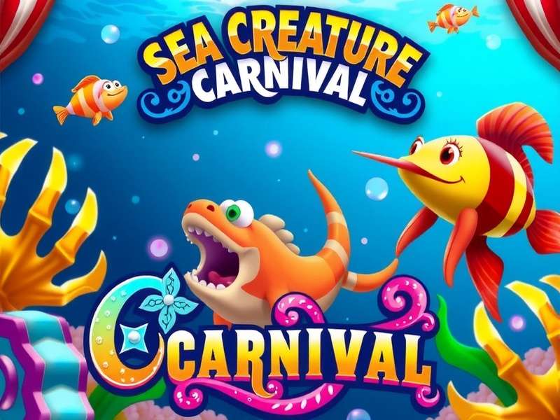Sea Creature Carnival game banner showing colorful ocean creatures